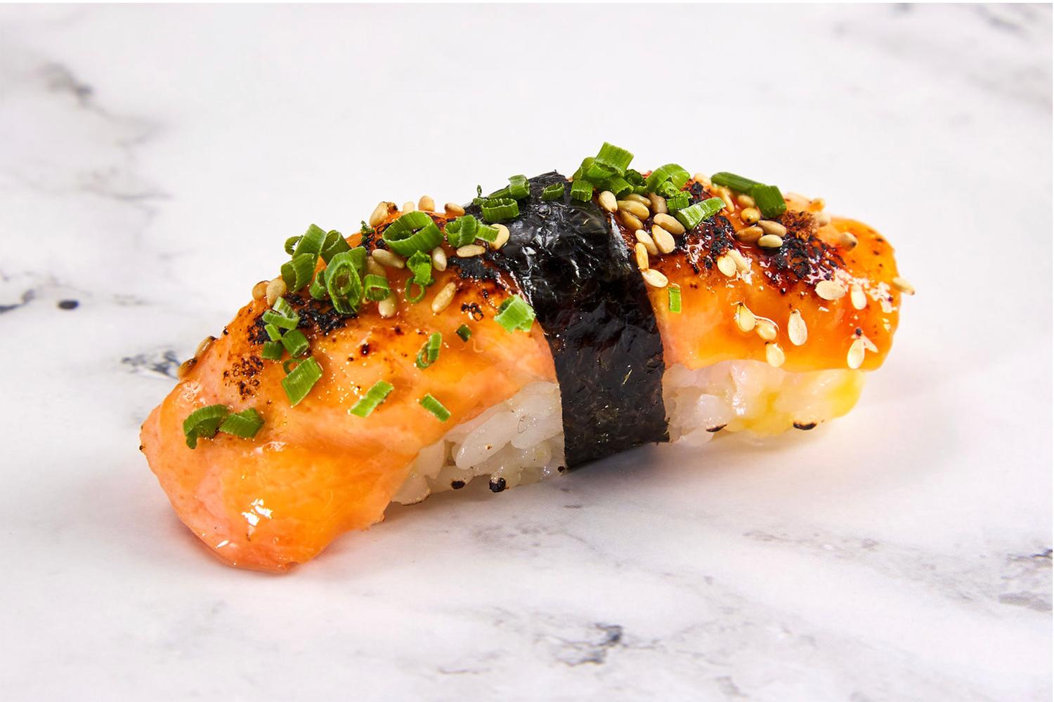 Salmon Miso Teriyaki Nigiri (5 pcs)