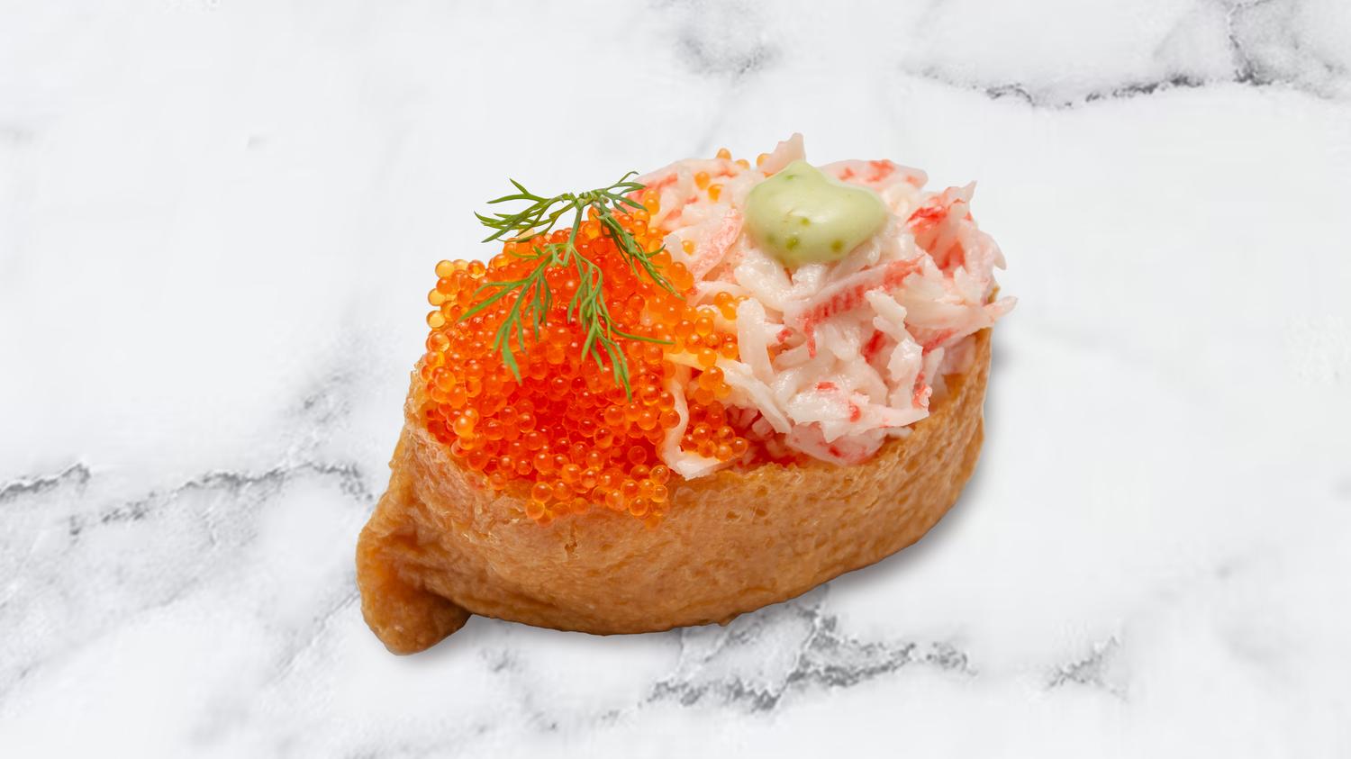 Yuzu Crab Tobiko Inari Sushi (2 pcs)