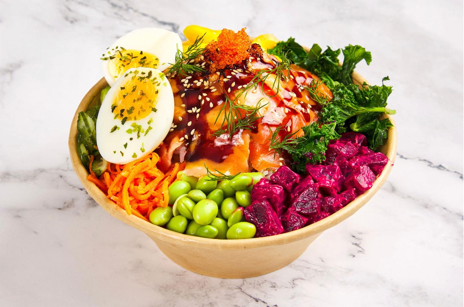 Miso Teriyaki Salmon Poke