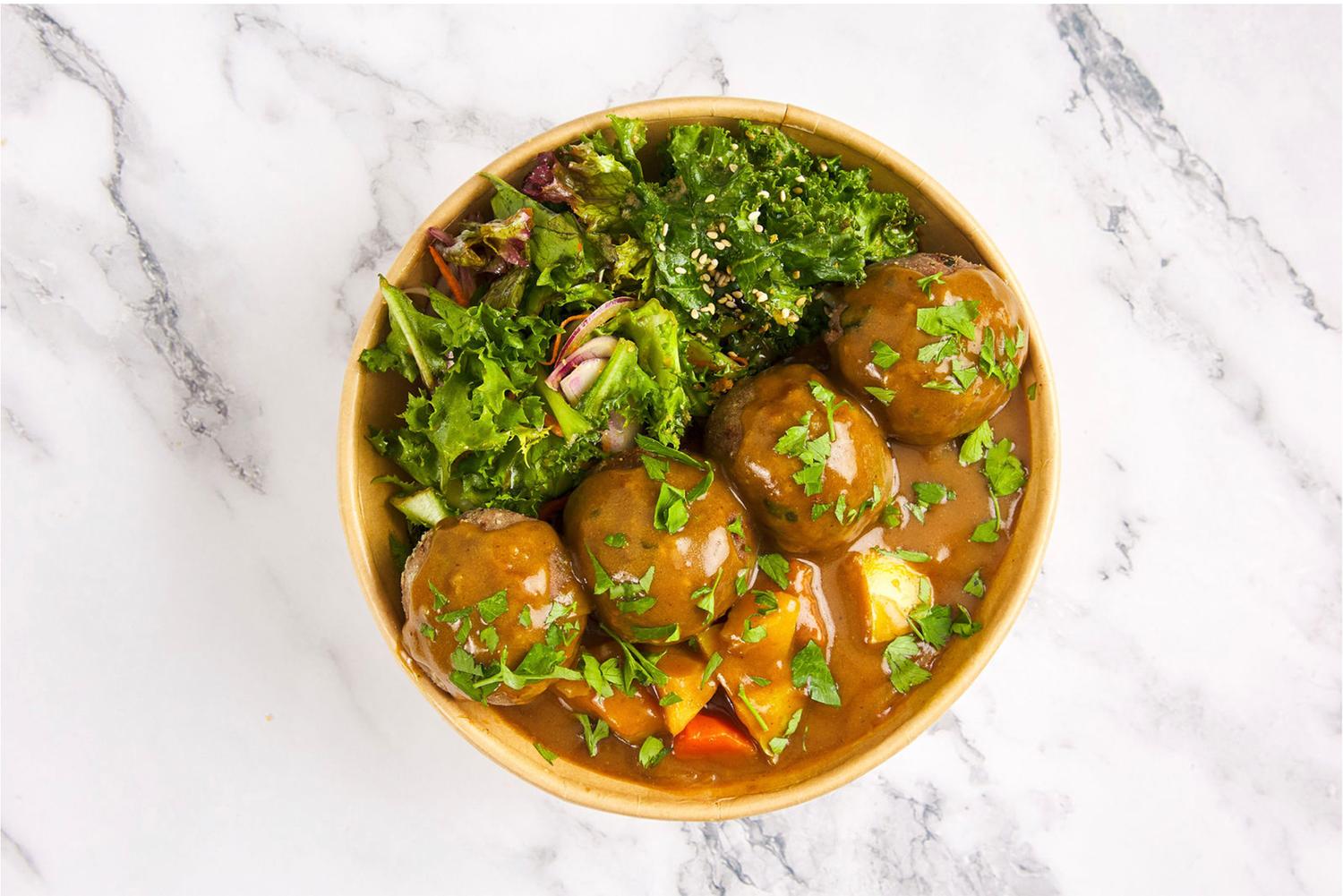 Swedish Beef Balls Japanese Curry Donburi