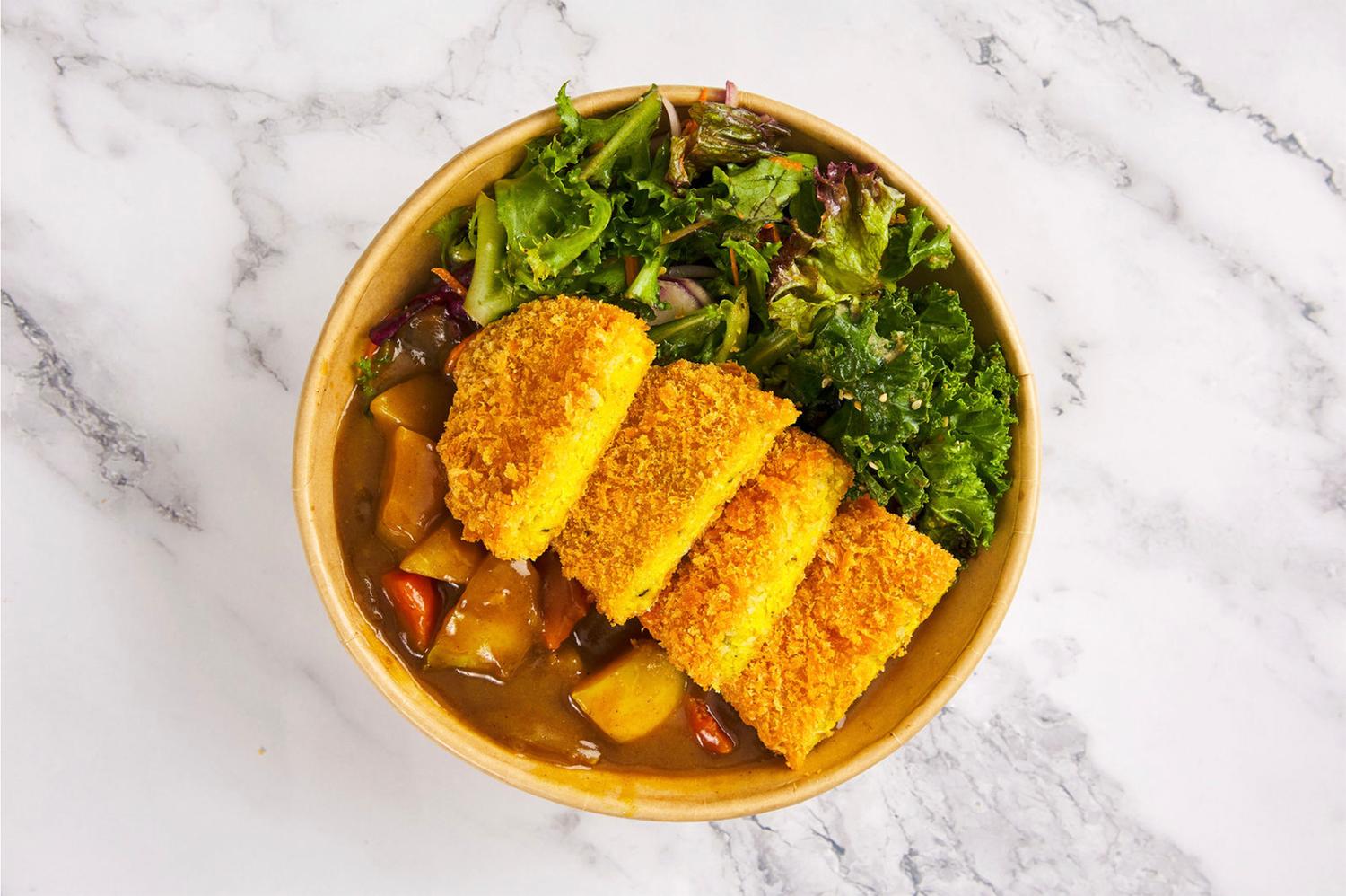 Pumpkin Croquette Japanese Curry Donburi