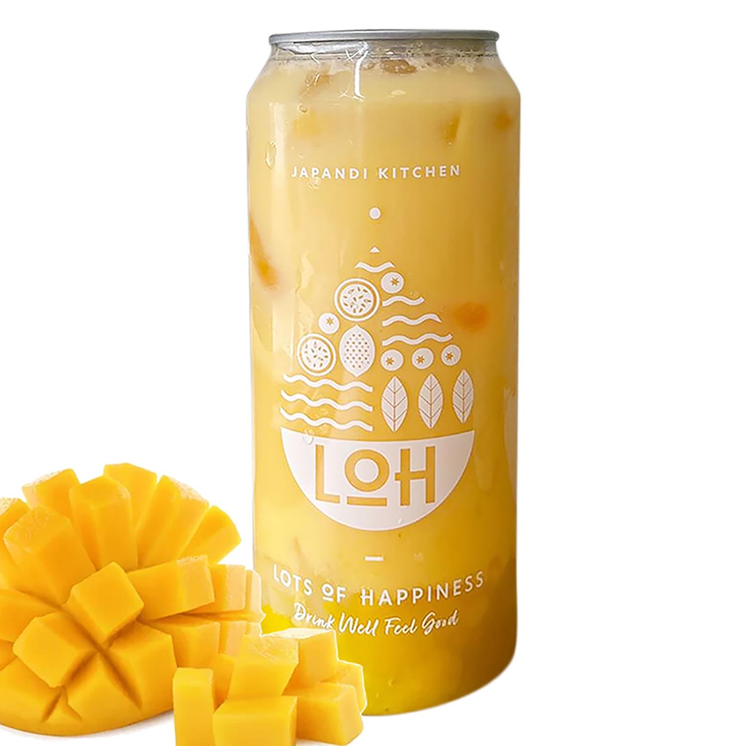 Mango Milk Tea with Coconut Jellies