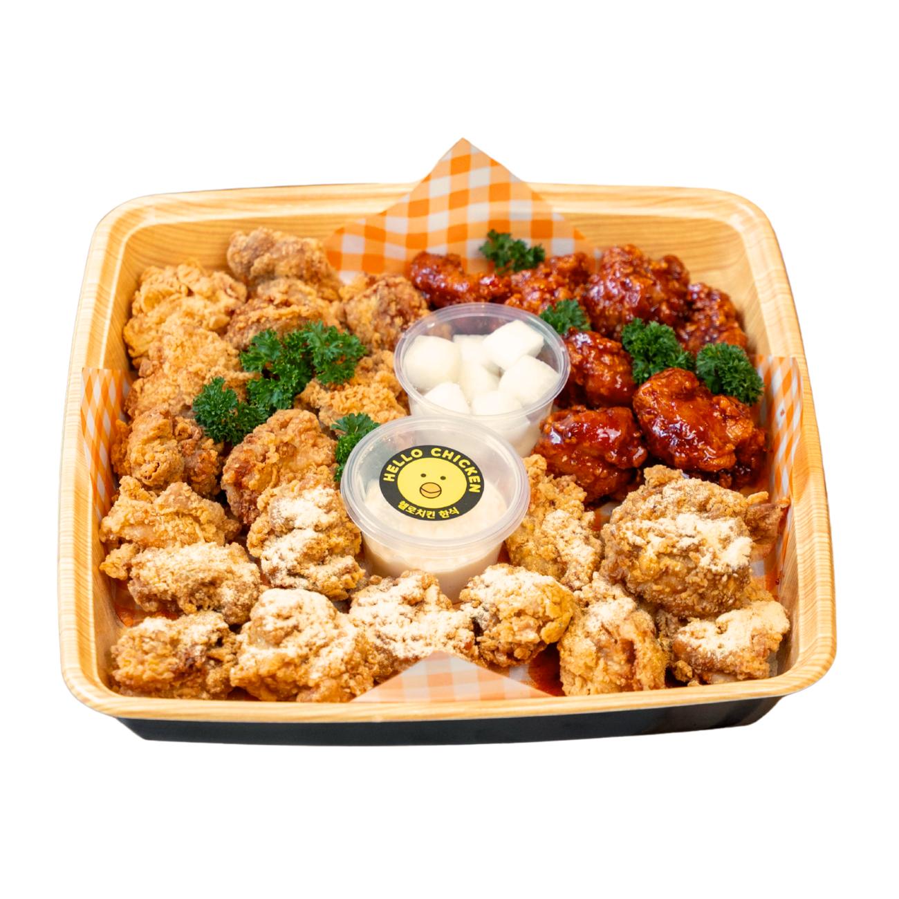 Trio Korean Fried Chicken Platter (24pcs)