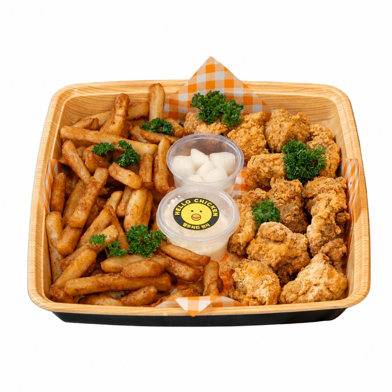 Classic Korean Fried Chicken & Chips Platter