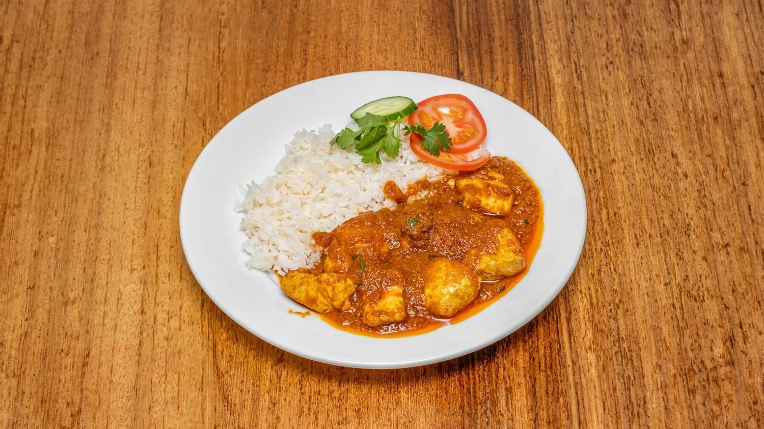 Indian Boneless Chicken Curry with Rice