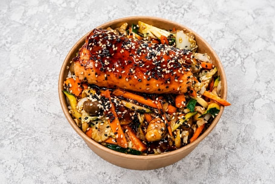 Salmon Teriyaki Rice Bowl