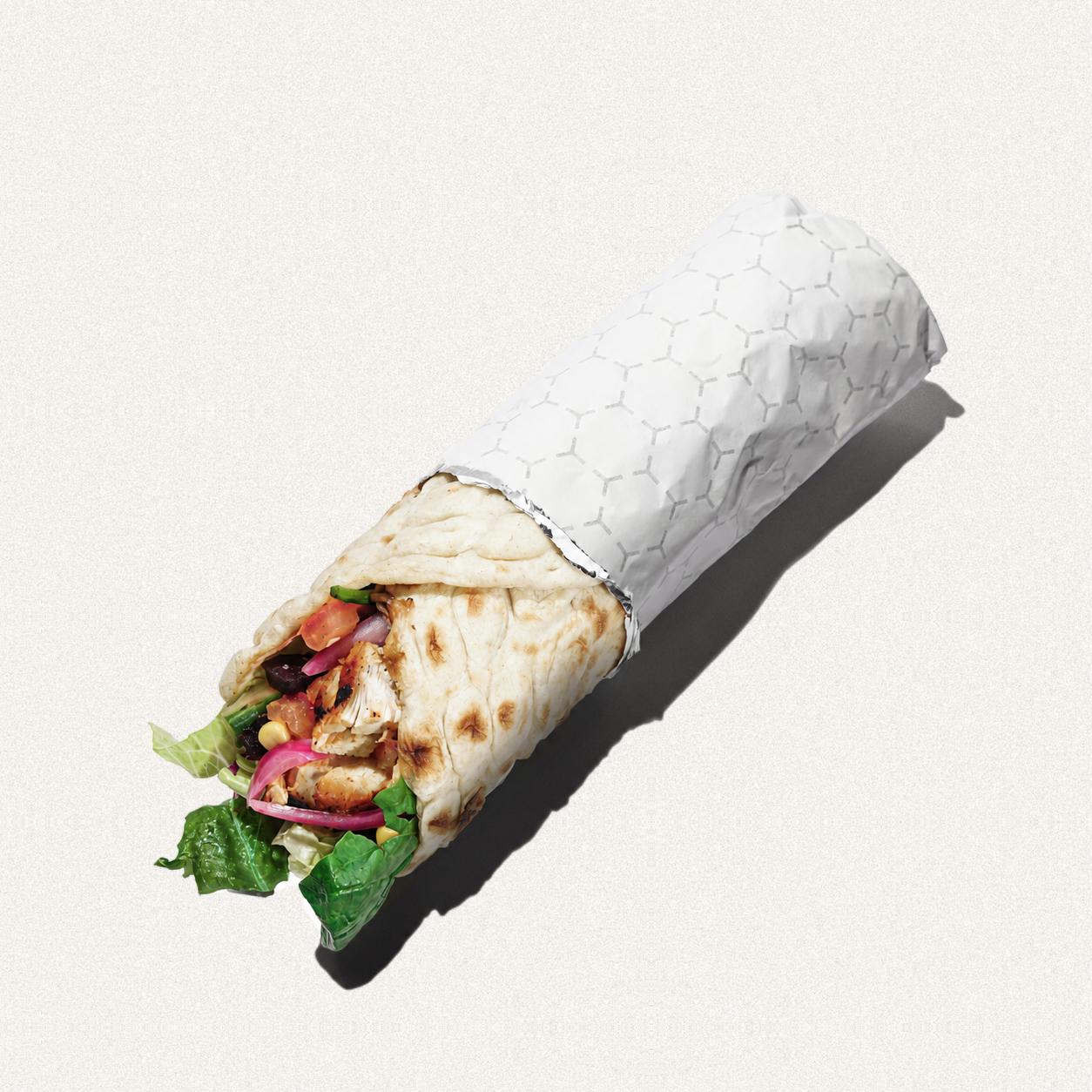 Chicken + hummus roll