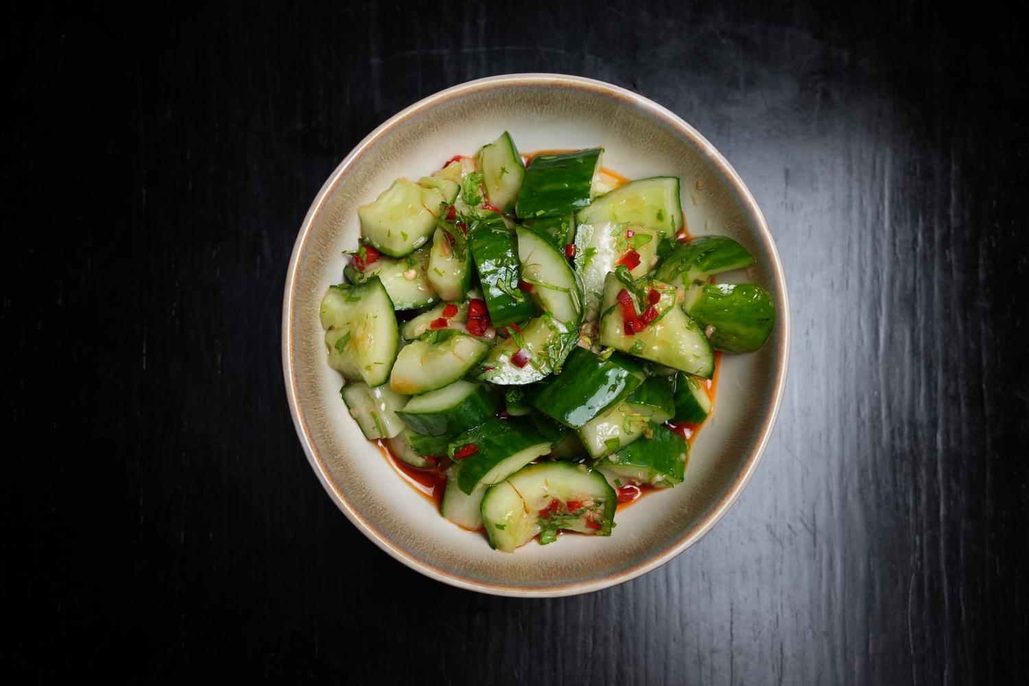 Smashed Cucumber & Garlic