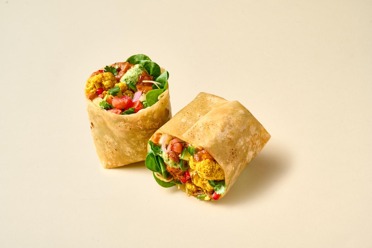Chickpea Chaat Wrap