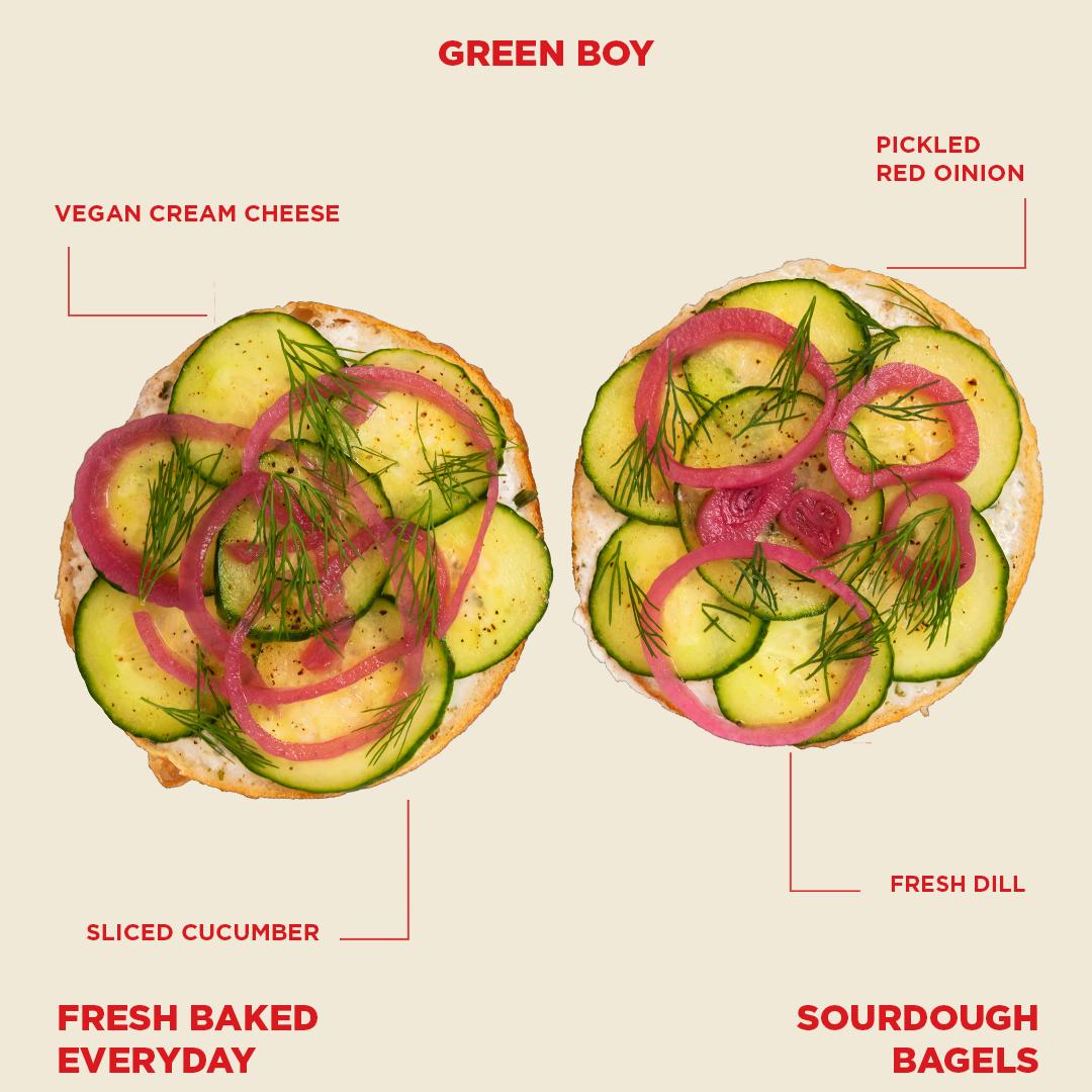 Green boy bagel