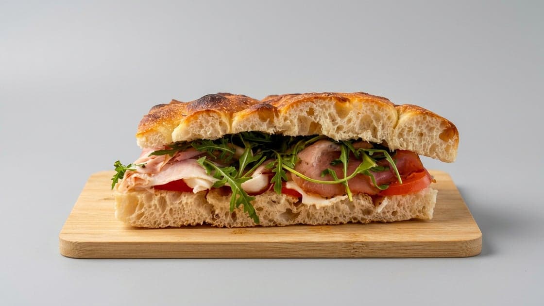 Roasted Ham & Pesto Focaccia