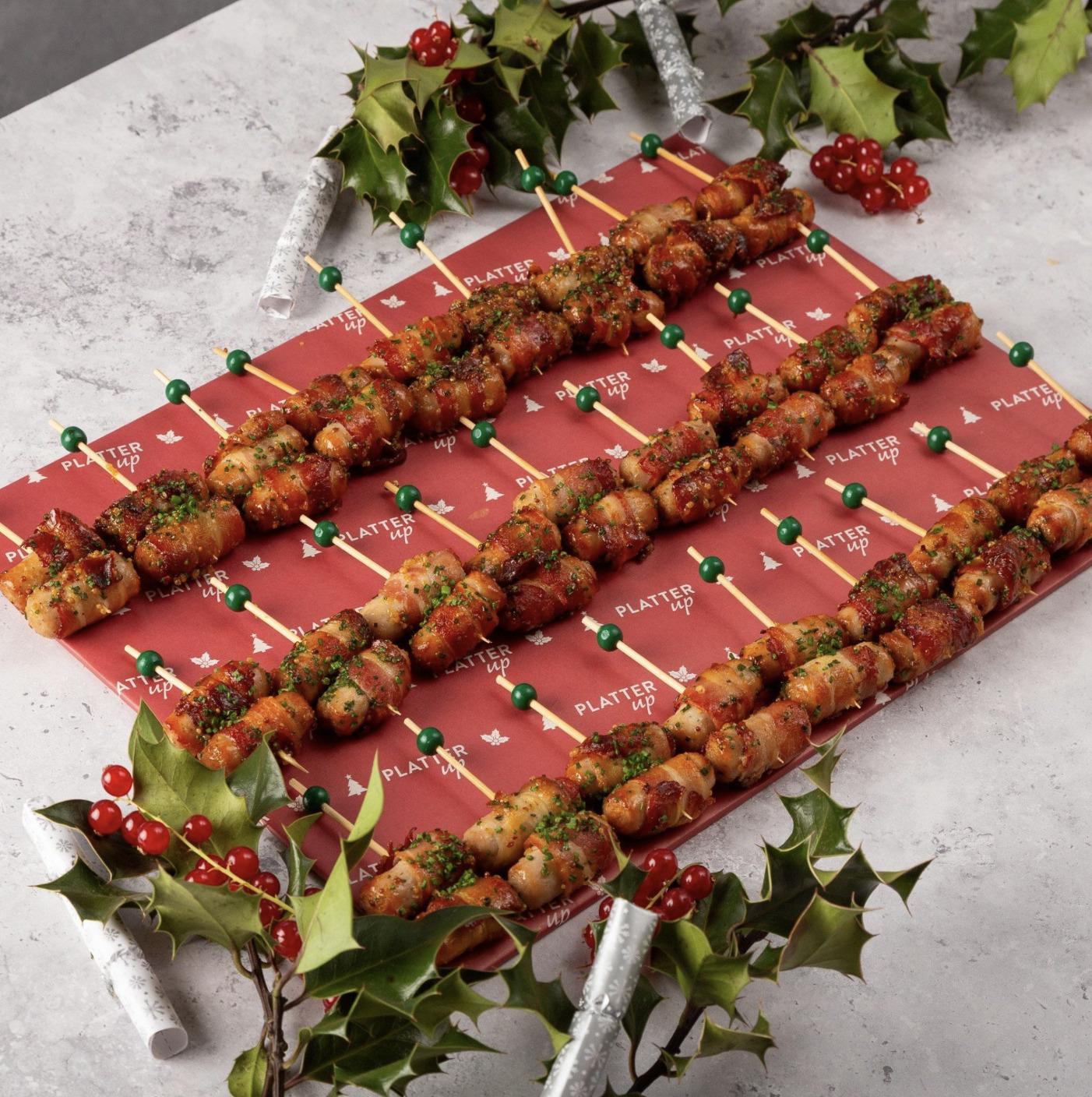 Maple & Dijon Glazed Pigs in a Blanket Canapé – 30