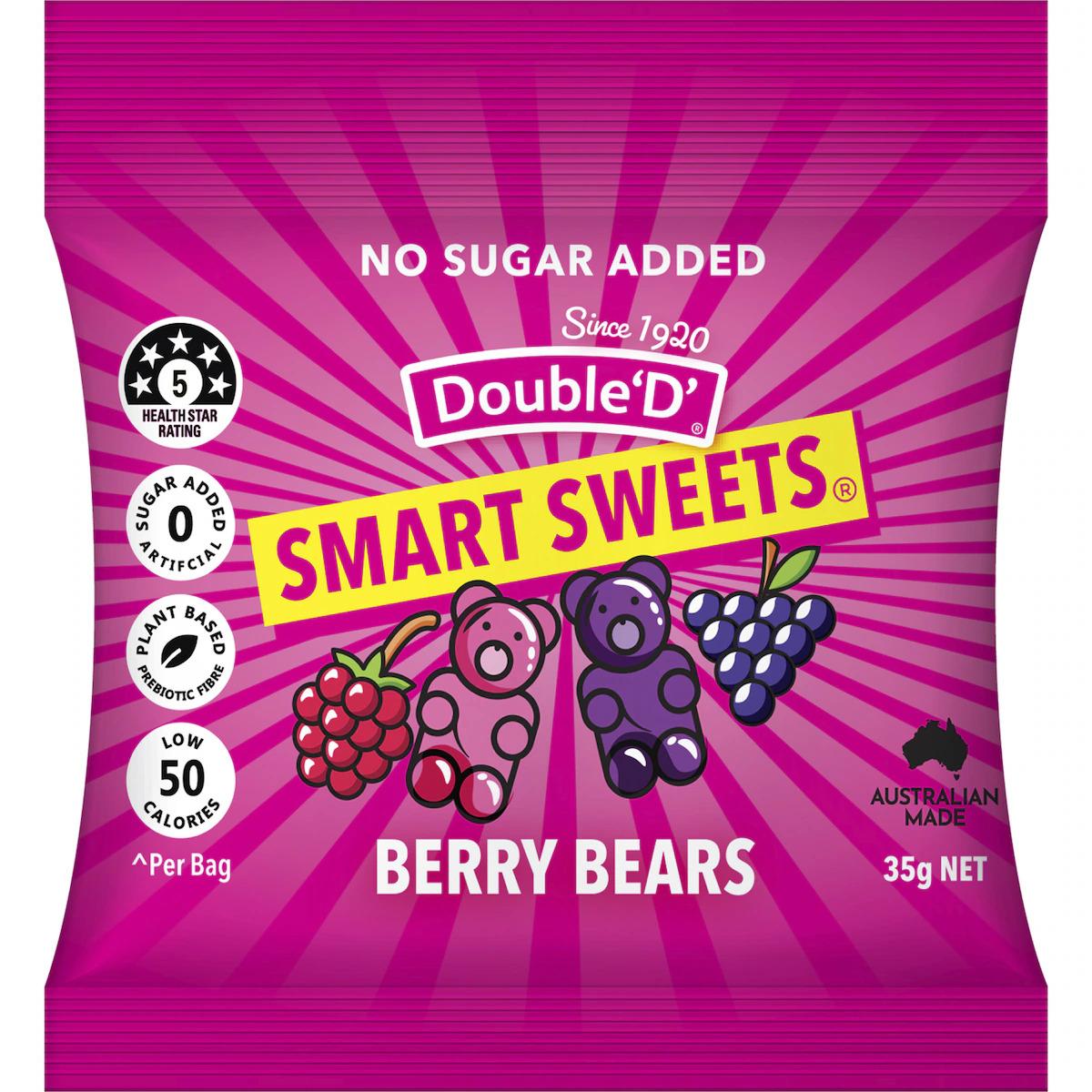 Double D, Smart Sweets Berry Bears 100 x 35g