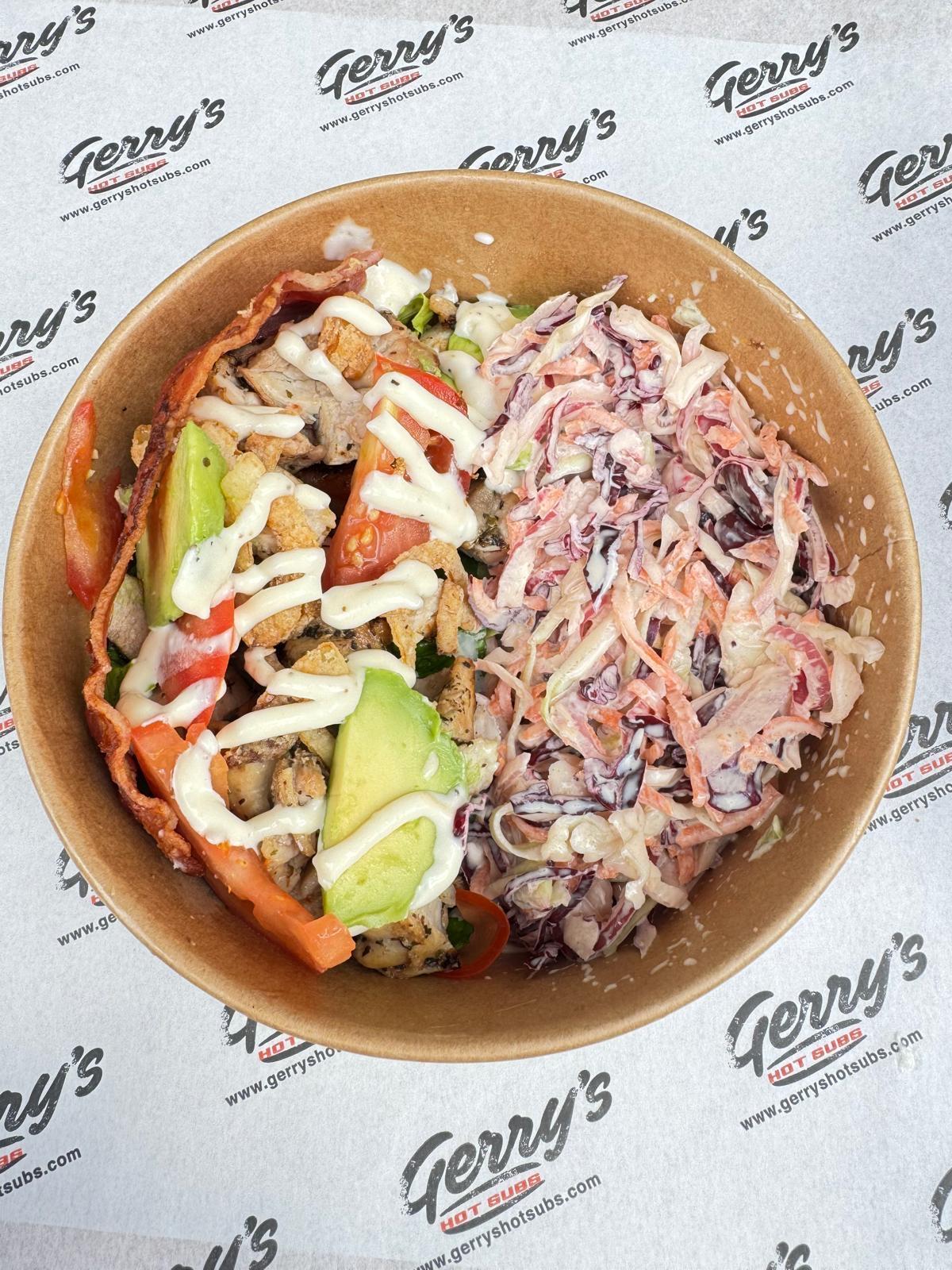 Chicken Club Bowl with Coleslaw