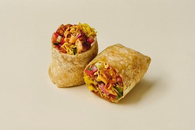 Chickpea Chaat Wrap