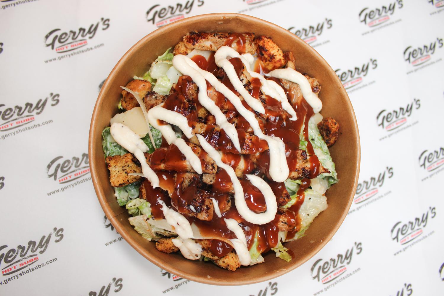 Grilled BBQ Chicken Bowl with Caesar salad