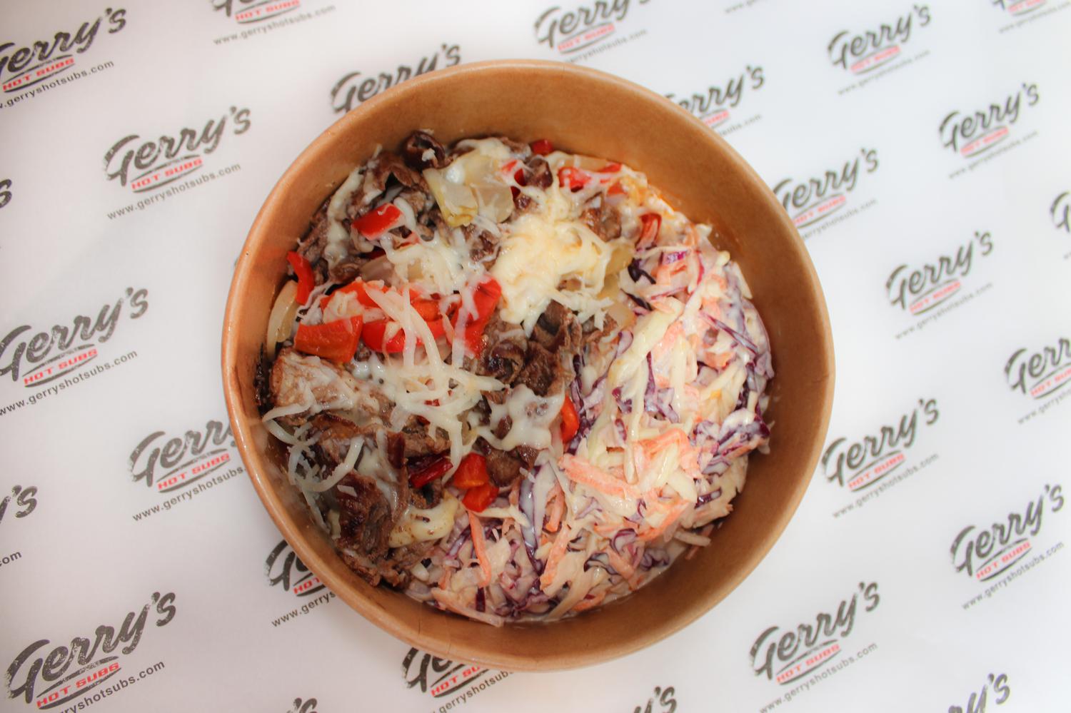 Philly Cheesesteak Bowl with Coleslaw